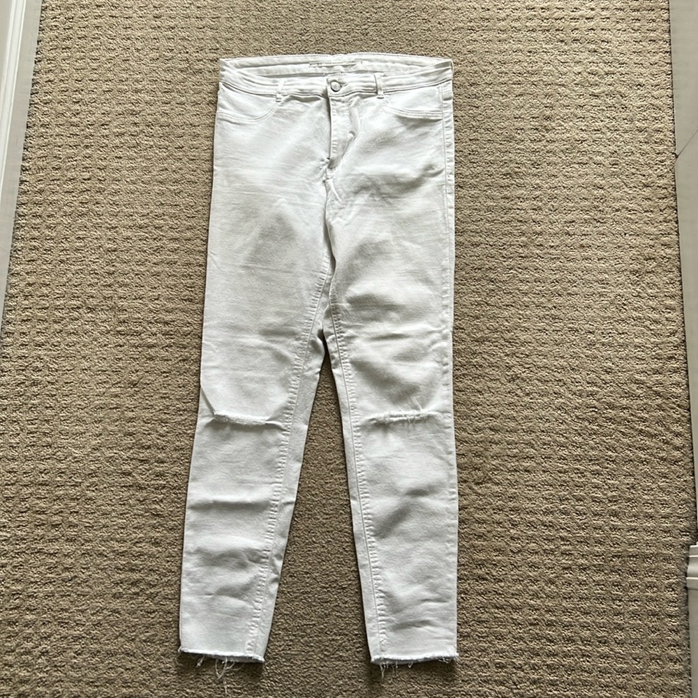 Zara white skinny jeans